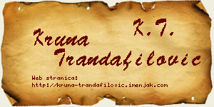 Kruna Trandafilović vizit kartica